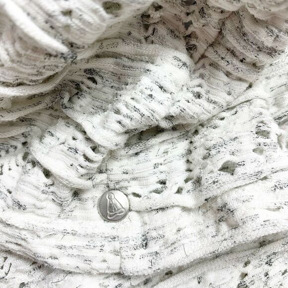 NEON BUDDHA Top Size Large Open Weave Knit Art To Wear Boxy Womens Active - Picture 8 of 10